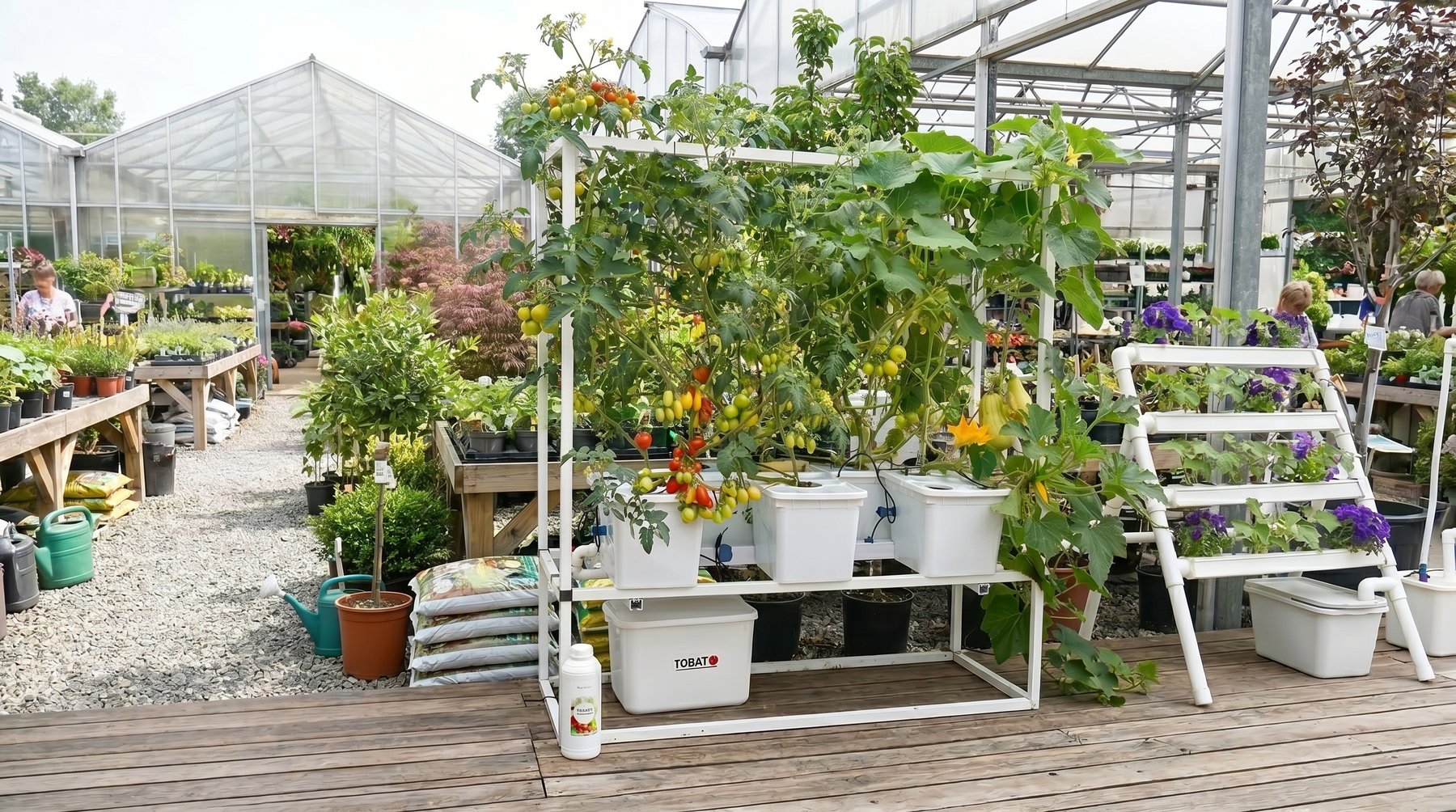 משתלה ישראלית עם מערכות הידרופוניות של NatureTech