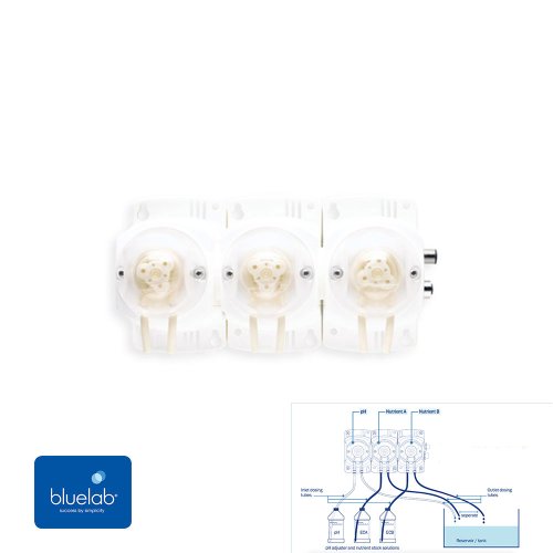 סט משאבות מינון פריסטלטיות 120ml/לדקה | Bluelab Peripod M3