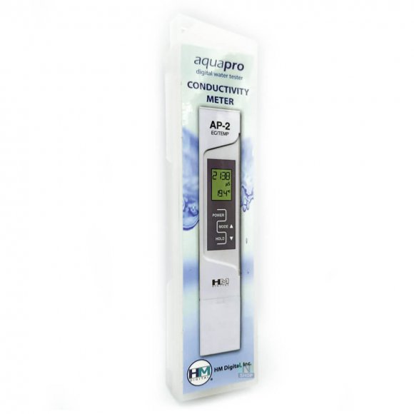 מארז של מד מוליכות EC וטמפרטורה של HM Digital AP-2