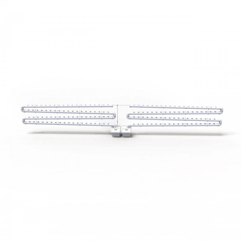 מערכת הידרופונית NFT "פרפר" על קיר ל88 צמחים רוחב 4 מטר, 4 קומות כפולות