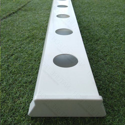 צינור PVC לבן טרפזי לגידול הידרו בשיטת NFT עם מכסה נשלף | 118X50 מ"מ