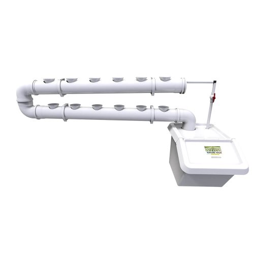 ערכה הידרופונית DIY קומפלט לגידול 12 צמחים | 1.5 מטר 2 קומות | צינורות עגולים קוטר 110 מ"מ