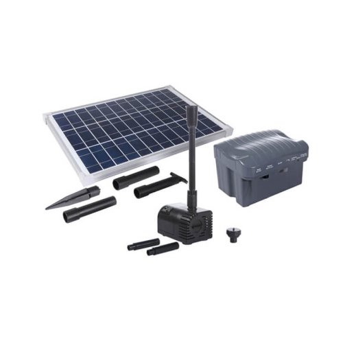 משאבת מים סולארית עד 1560 ליטר לשעה כולל פאנל סולרי 20W, מצבר 7 אמפר וקופסת בקרה - Hydrosolar Pro 20W