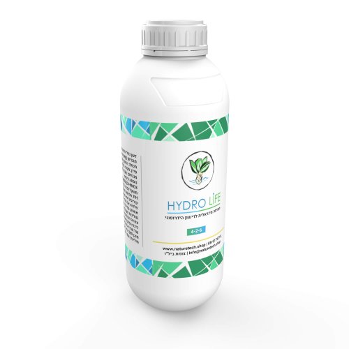 דשן הידרופוני HydroLife בסיסי לכל שלבי הצמיחה 1 ליטר - מכיל את כל המאקרו והמיקרו אלמנטים
