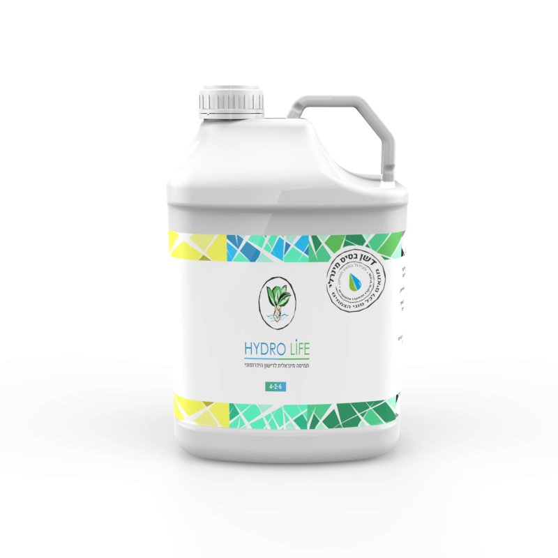 דשן הידרופוני HydroLife לכל שלבי הצמיחה 10 ליטר – מכיל את כל המאקרו והמיקרו אלמנטים
