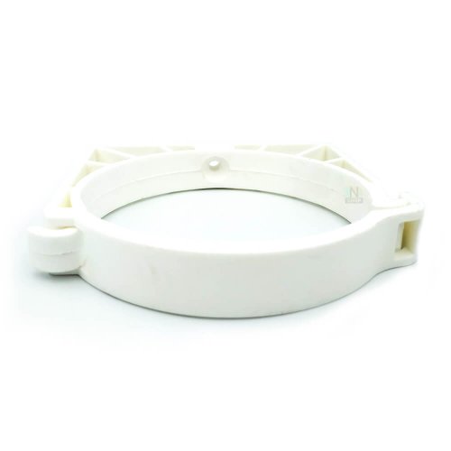 חבק לבן לצינור 4 צול (110 מ"מ) עם קליפס נשלף לגידול הידרופוני