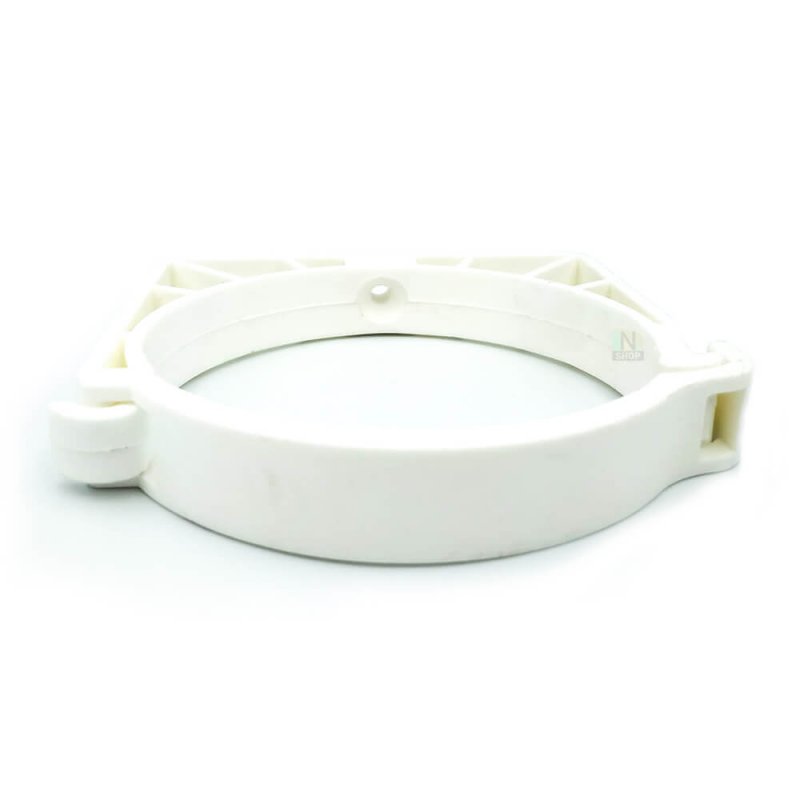 חבק לבן לצינור 4 צול (110 מ"מ) עם קליפס נשלף לגידול הידרופוני