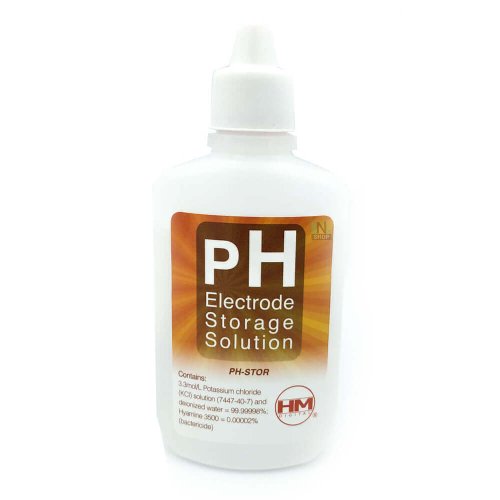 בקבוק נוזל שימור של חברת HM Digital למכשירי מדידת PH - נפח 60 מ"ל - צד קידמי