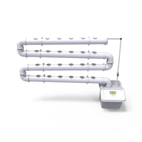 ערכה הידרופונית DIY קומפלט לגידול 24 צמחים | 1.5 מטר 4 קומות | צינורות עגולים קוטר 110 מ"מ