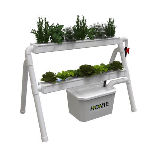 Homie 14 | מערכת הידרופונית ביתית לגידול 14 צמחים בשיטת NFT עם סטנד מובנה