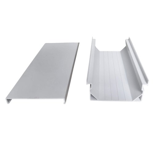 תעלת גידול NFT מלבנית מחוזקת 110*50 מ"מ עם מכסה נשלף אורך 1.2 מטר 6 פתחי שתילה